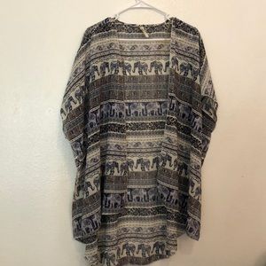 Elephant Print Kimono